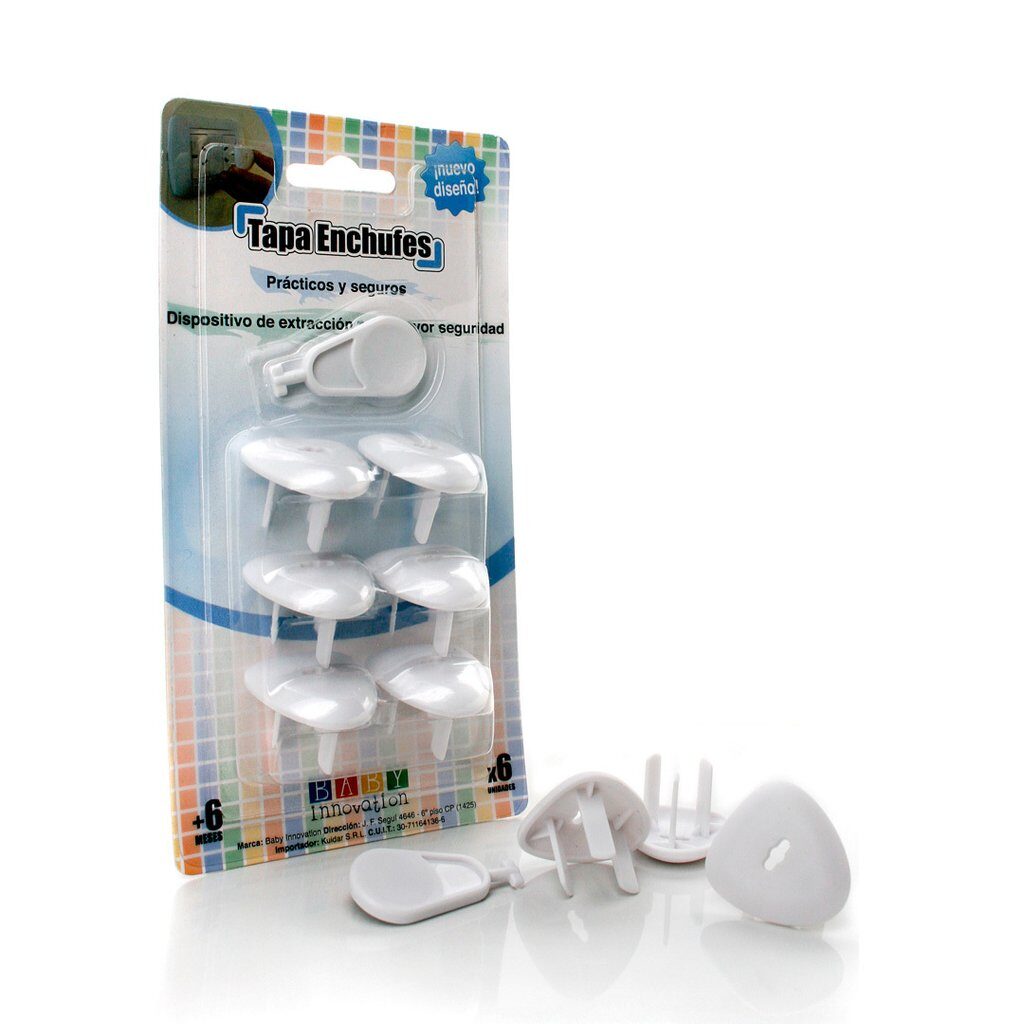Protector de Enchufes 3 Patas x 6 u.