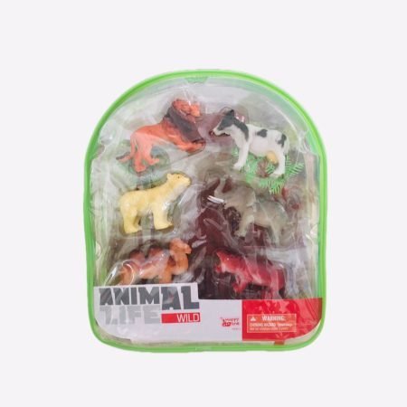 Animales c/Accesorios en Mochila, 12 p. - Salvaje