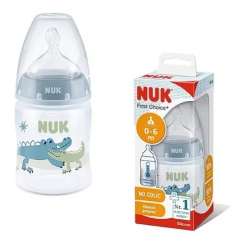 Mamadera First Choice+ c/Control de Temperatura 150 ml. - Cocodrilo