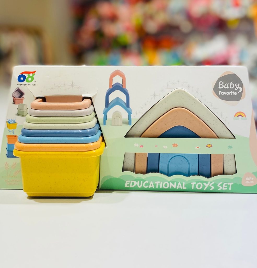 Set Casa de Colores y Torre Apilables 12 pzas