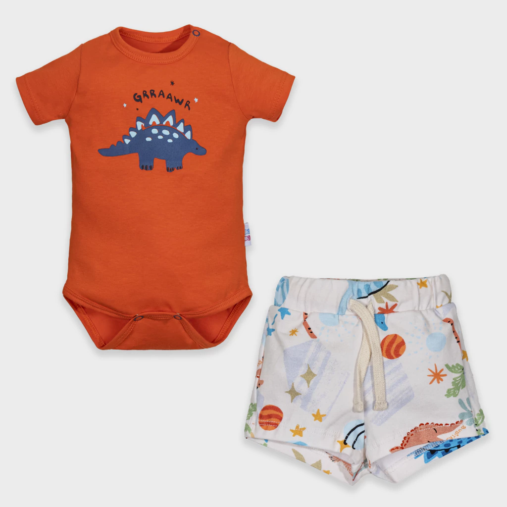 Conjunto 2 Piezas - Body m/c + Short - Dino Palm