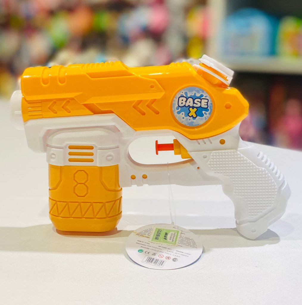 Pistola Lanza Agua Splash Base-X 20 cm. - Naranja