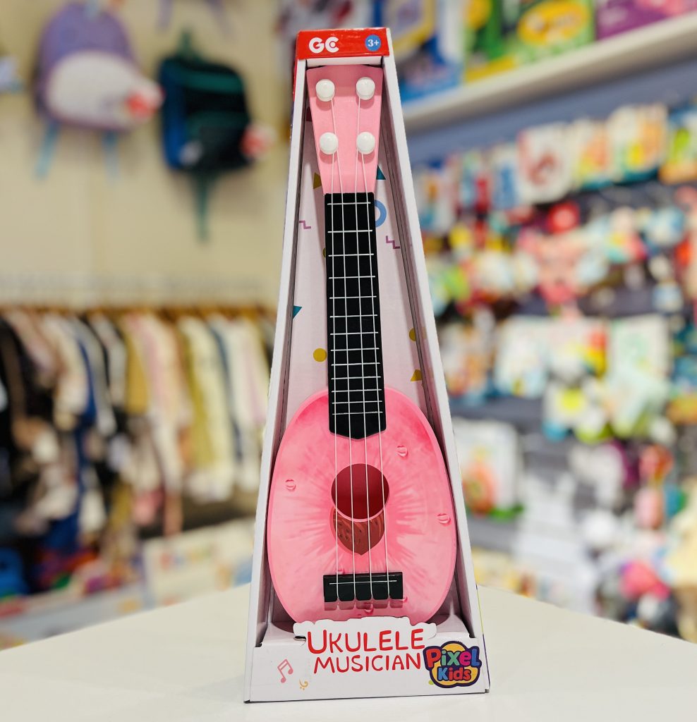 Guitarra Ukelele Decorada 4 cuerdas - Rosa