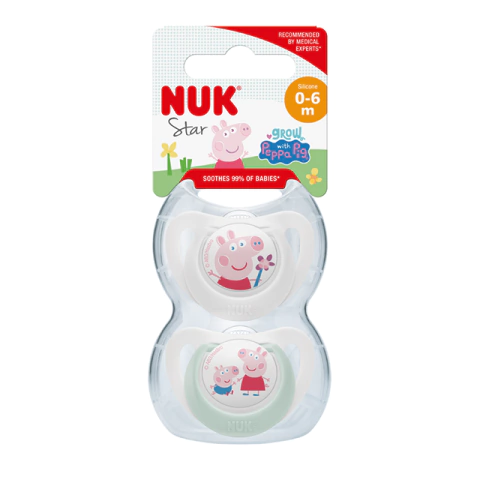 Chupete Star Peppa Pig 0-6m. x 2 u.