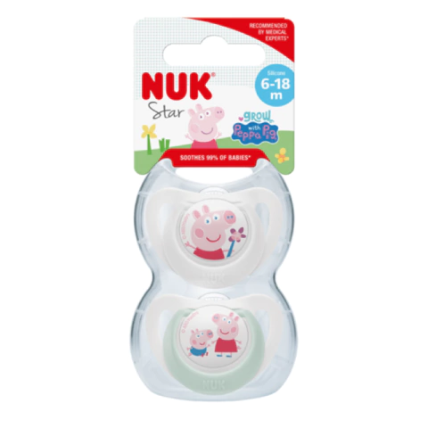 Chupete Star Peppa Pig 6-18m. x 2 u.