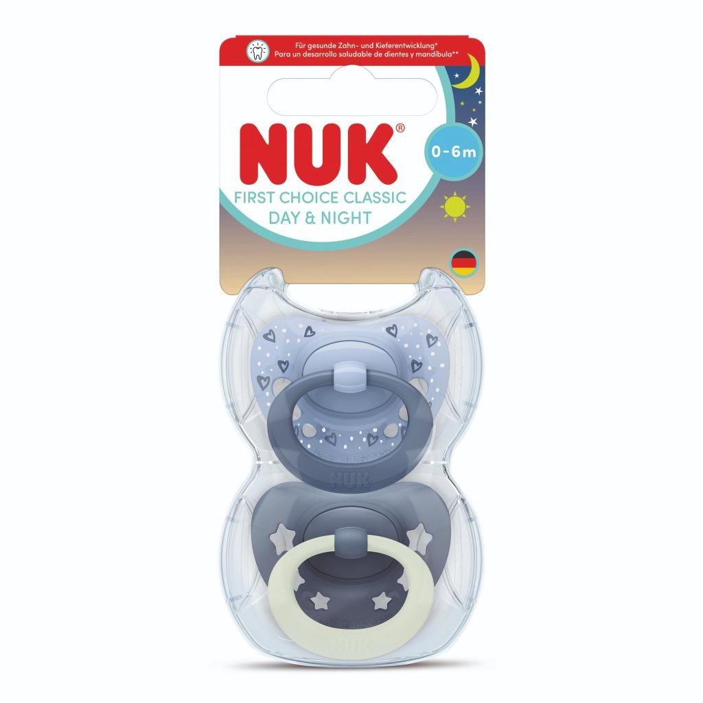 Chupete NUK First Choice Classic Día & Noche 0-6m x2 u. - Azul