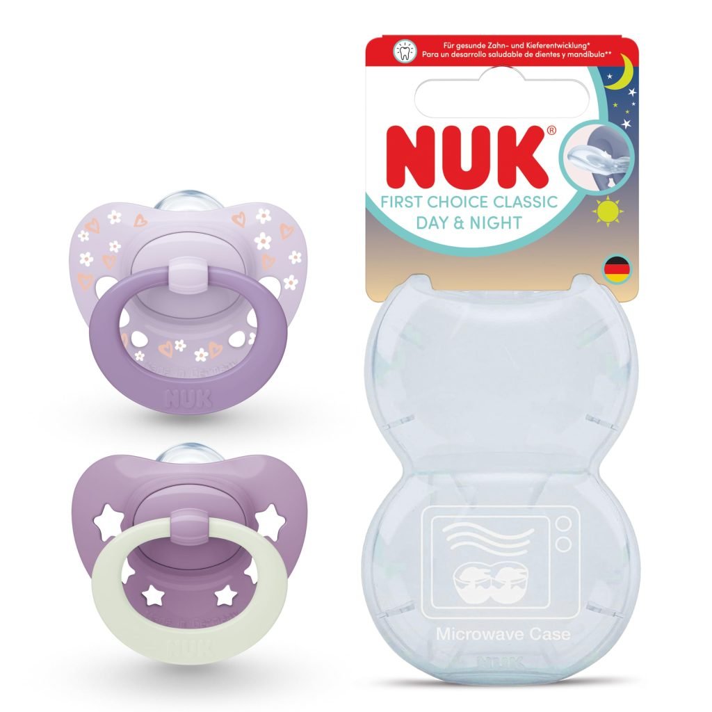 Chupete NUK First Choice Classic Día & Noche 0-6m x2 u. - Violeta