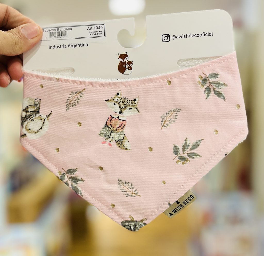 Babero Bandana - Animales Rosa