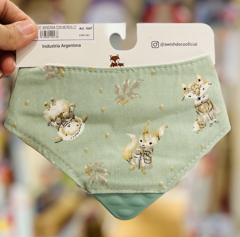 Babero Bandana con Mordillo - Animales Verde