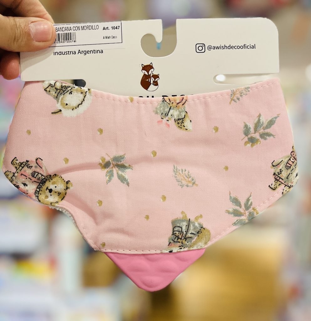 Babero Bandana con Mordillo - Animales Rosa