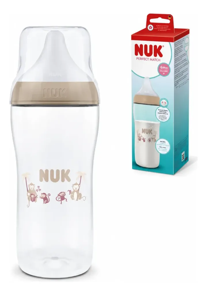 Mamadera NUK Perfect Match c/Control de Temperatura, 6m+ 260 ml. c/Tetina Flujo Flow Control