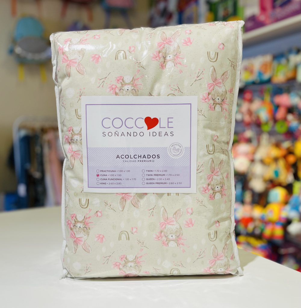 Acolchado c/Chichonera para Cuna/Practicuna - Conejos
