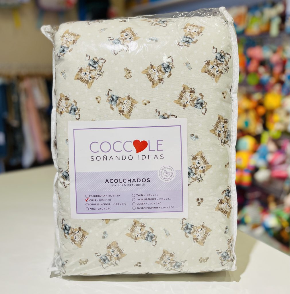 Acolchado c/Chichonera para Cuna/Practicuna - Gatos